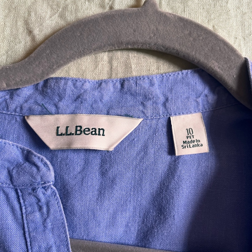 L.L. Bean Blue Sleeveless Dress - Picture 2 of 3